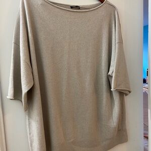 Lafayette 148 New York Tan Cashmere Sweater